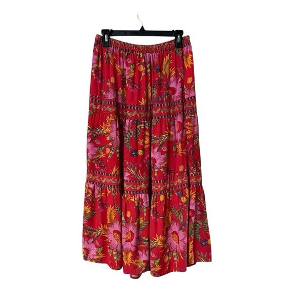 Rachel Roy Womens Size Large Multi-Color Floral Print Long Skirt Boho - Picture 3 of 4